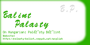 balint palasty business card